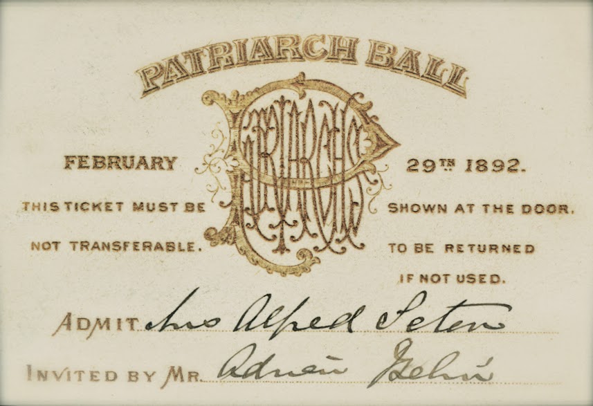 A gilded age ball invitation